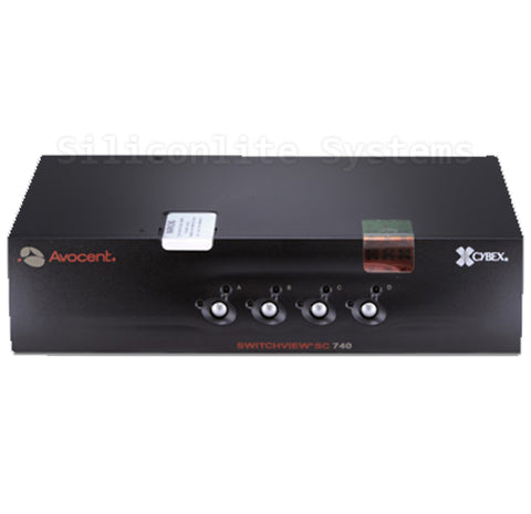 Avocent Switchview Model SC740 4 Port Audio KVM Switch | Used
