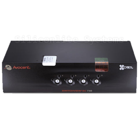 Avocent Switchview Model SC740 4 Port Audio KVM Switch  | Used