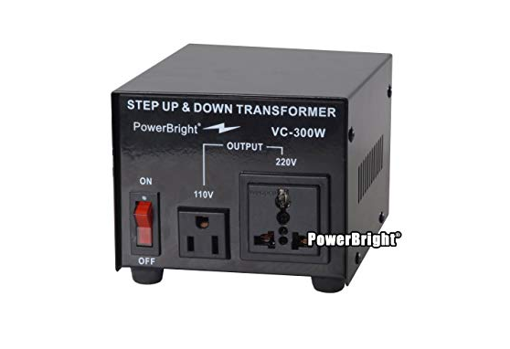 Power Bright Step UP and Down VC-300W Transformer